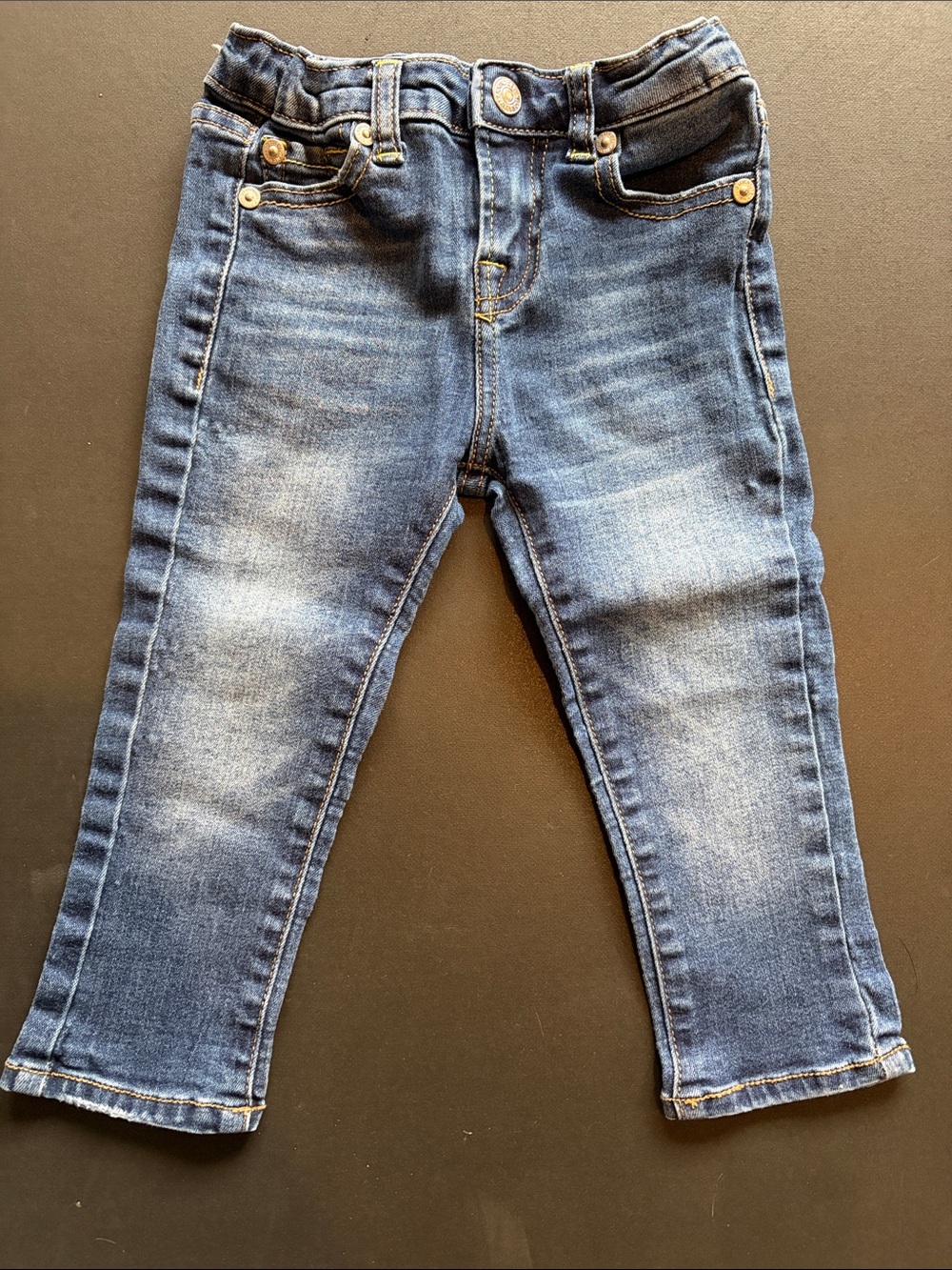 7 For All Mankind Girls' Faded Blue Stretch Denim Jeans